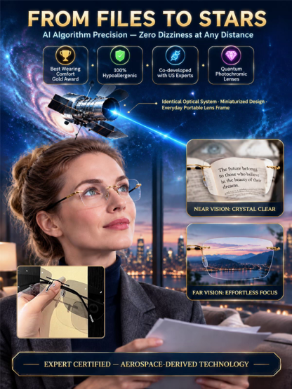 [Ultra-Lightweight and Barely Noticeable] Medical-Grade Pure Titanium Photochromic Reading Glasses