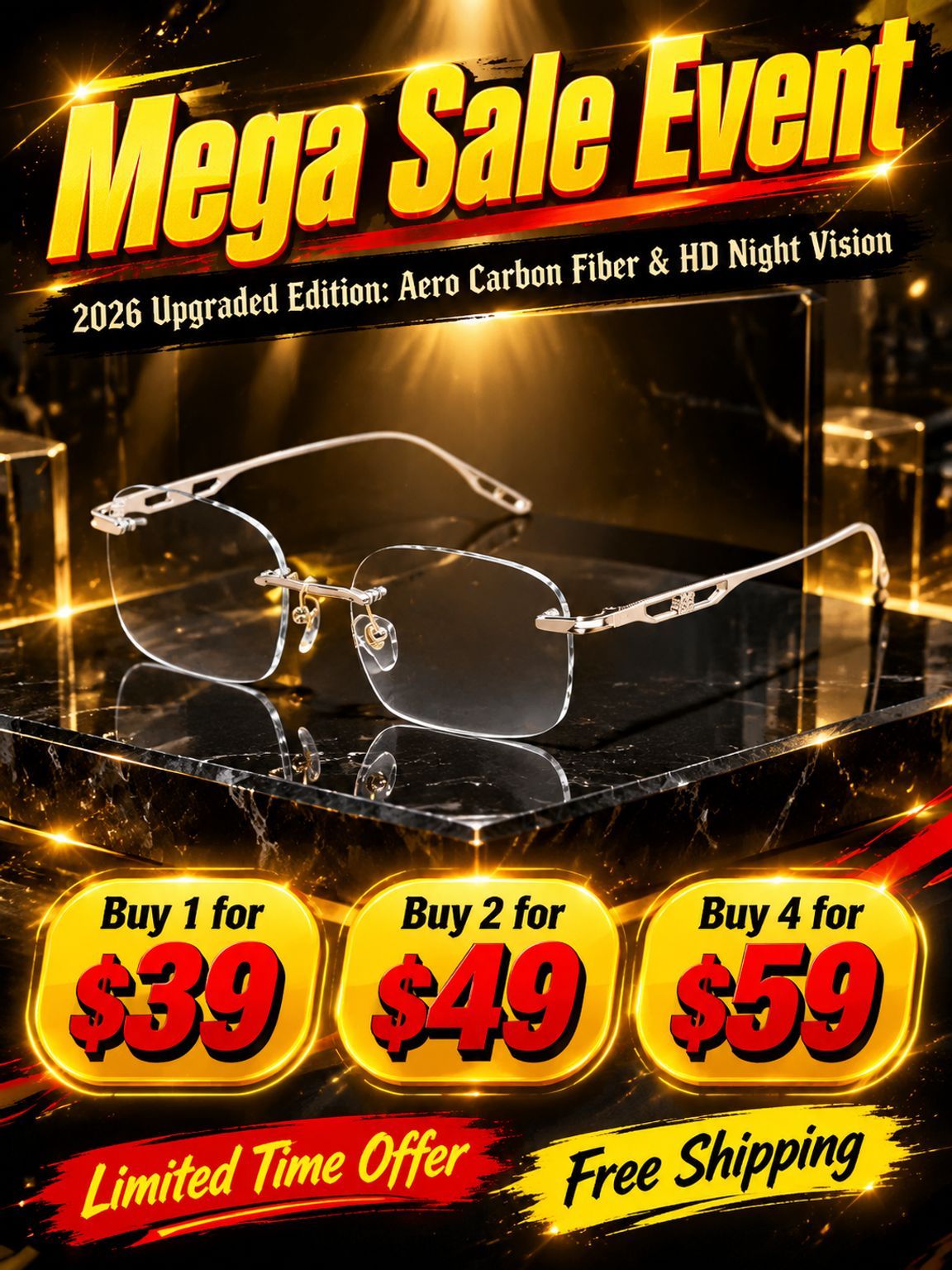 New color-changing zoom titanium alloy reading glasses