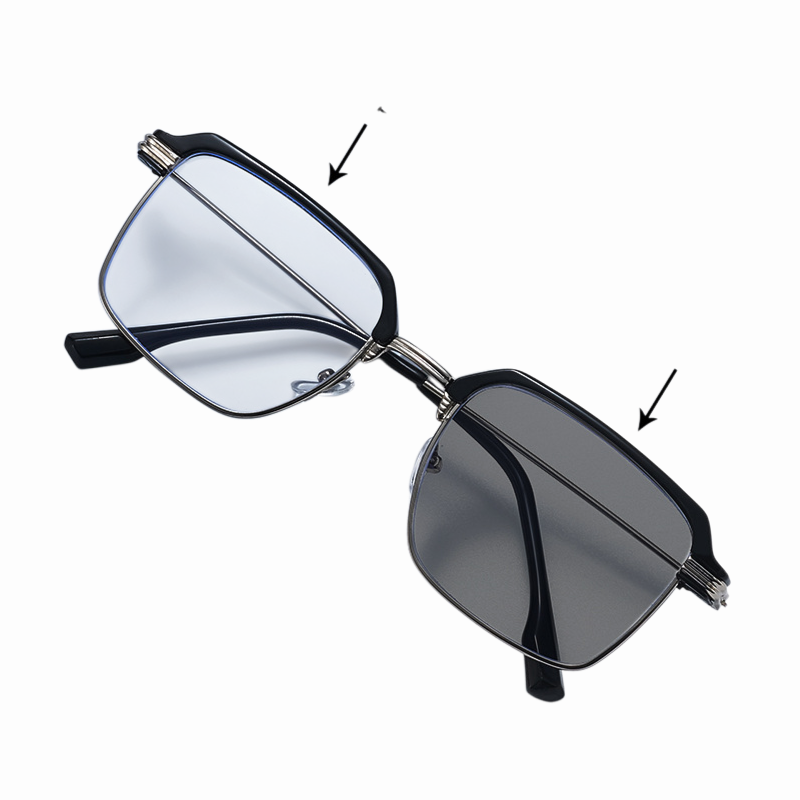 Ultra-clear cellular photochromic presbyopic glasses