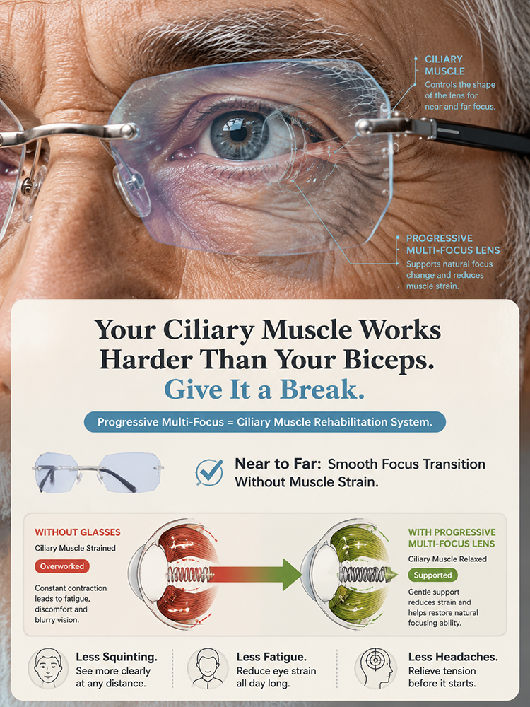 [Designed by an Italian Designer] Frameless Blue Light-Blocking Photochromic Reading Glasses