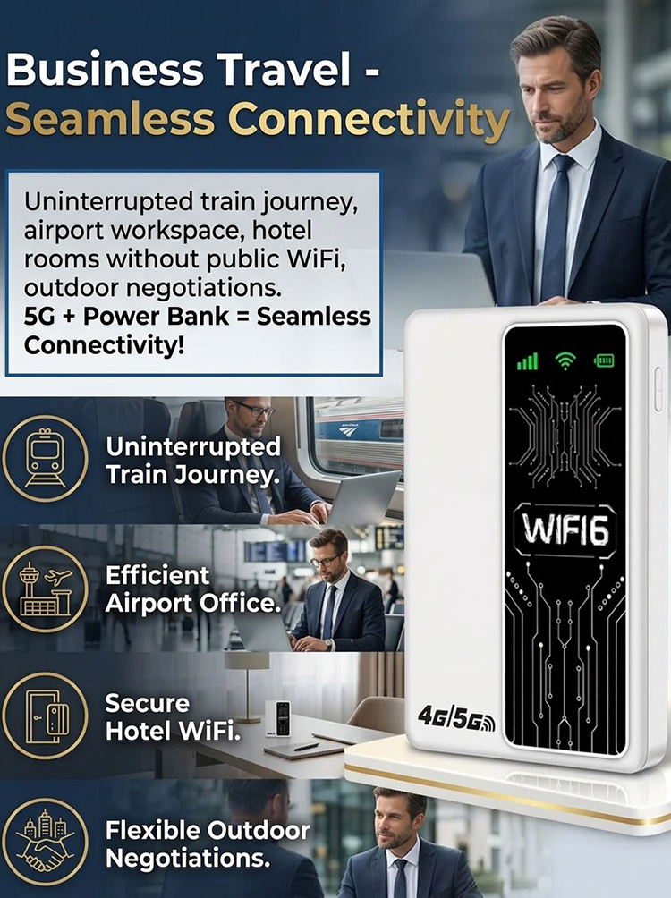 [2-in-1] Portable Power Bank and Portable Wi-Fi Hotspot