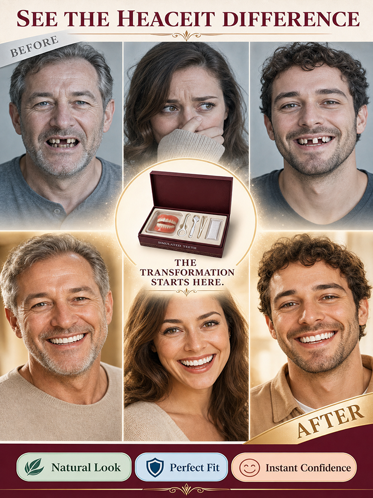 [Quickly Restore a Full Set of Missing Teeth] Premium Full-Mouth Denture Set