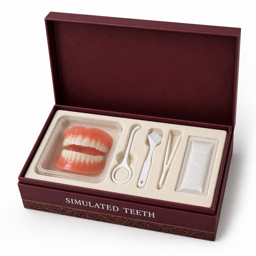 [Quickly Restore a Full Set of Missing Teeth] Premium Full-Mouth Denture Set