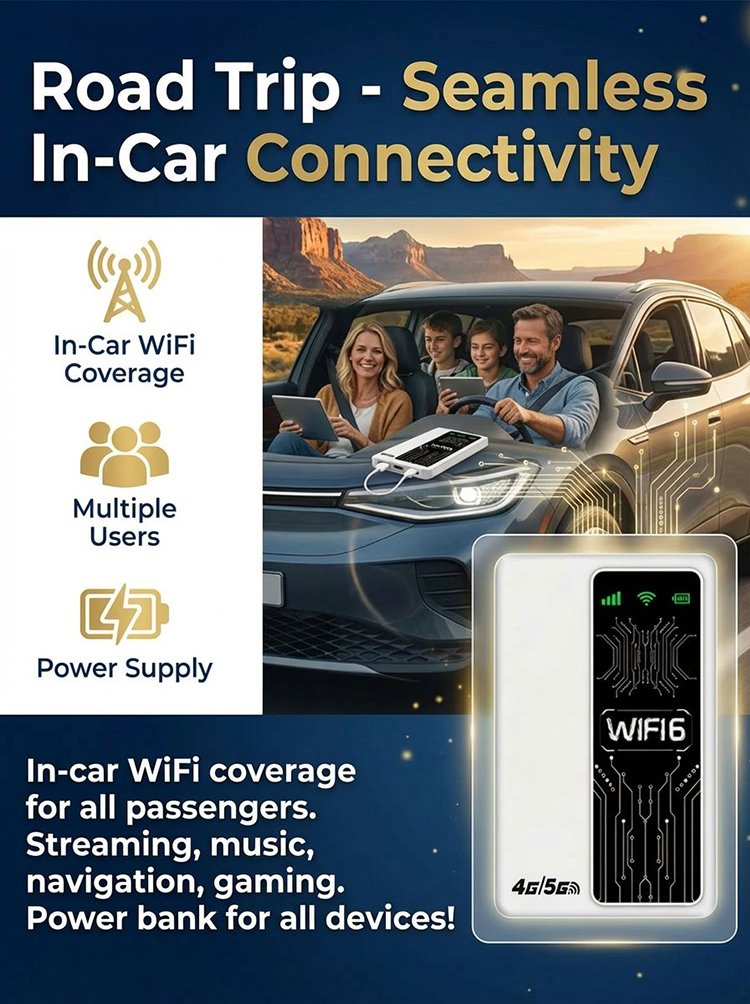 [2-in-1] Portable Power Bank and Portable Wi-Fi Hotspot