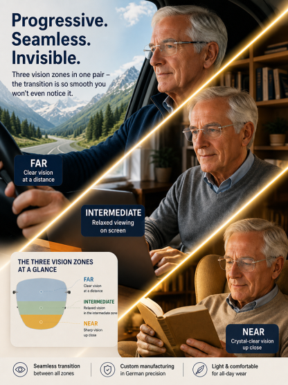 [Designed by an Italian Designer] Frameless Blue Light-Blocking Photochromic Reading Glasses