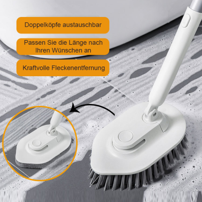 Langer Teleskopstiel mit steifen Borsten für die Bodenreinigung