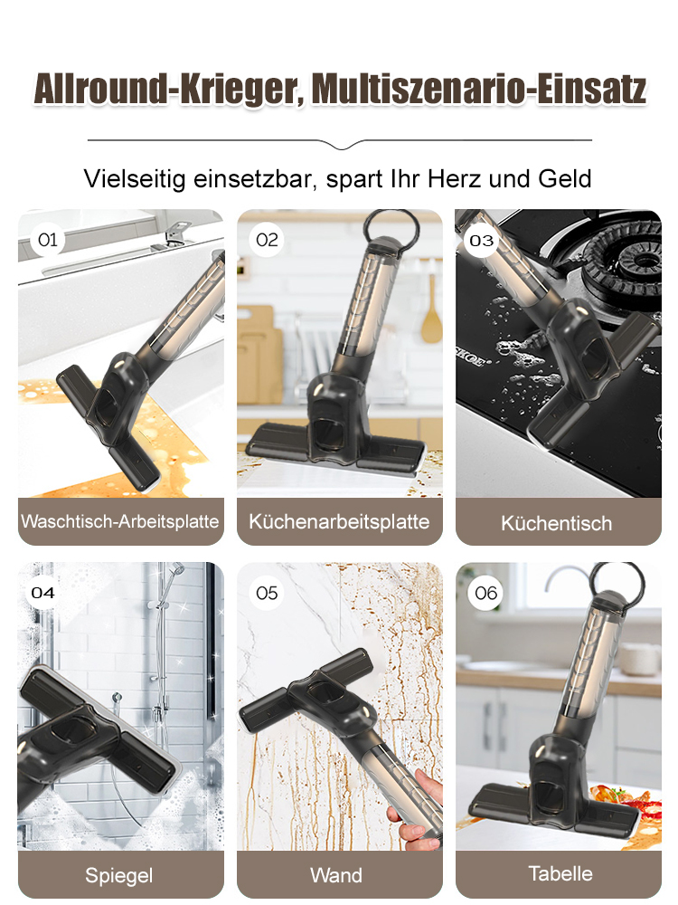 Wasser integriert, kein Waschmopp