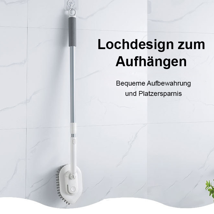 Langer Teleskopstiel mit steifen Borsten für die Bodenreinigung