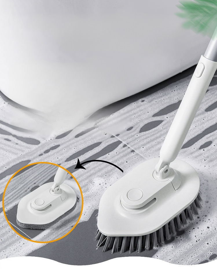 Langer Teleskopstiel mit steifen Borsten für die Bodenreinigung