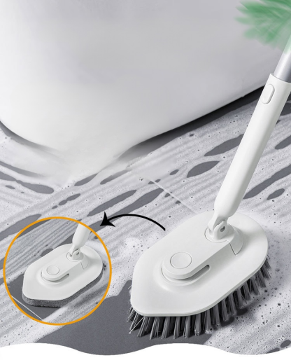 Langer Teleskopstiel mit steifen Borsten für die Bodenreinigung