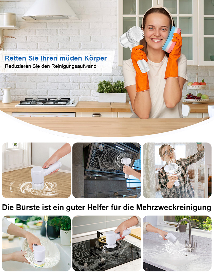 Leichte kabellose motorisierte Bürsten