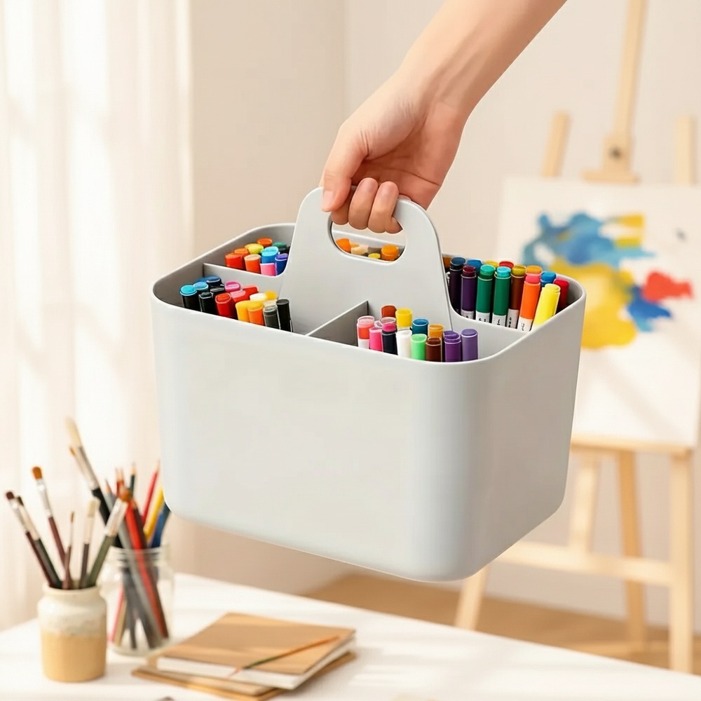 Multi-compartment desktop organizer for office supplies