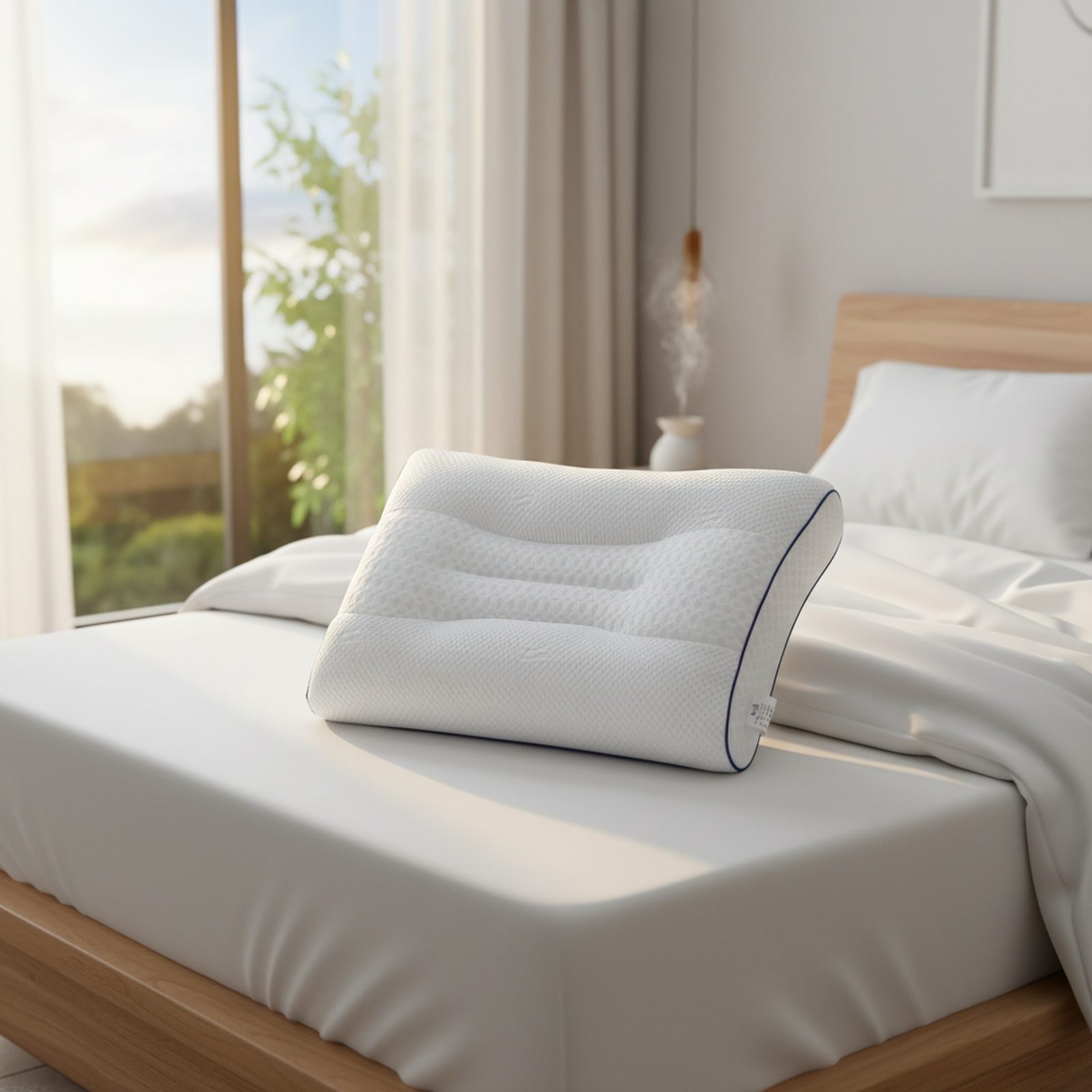 PE pillow core ergonomic design for neck support