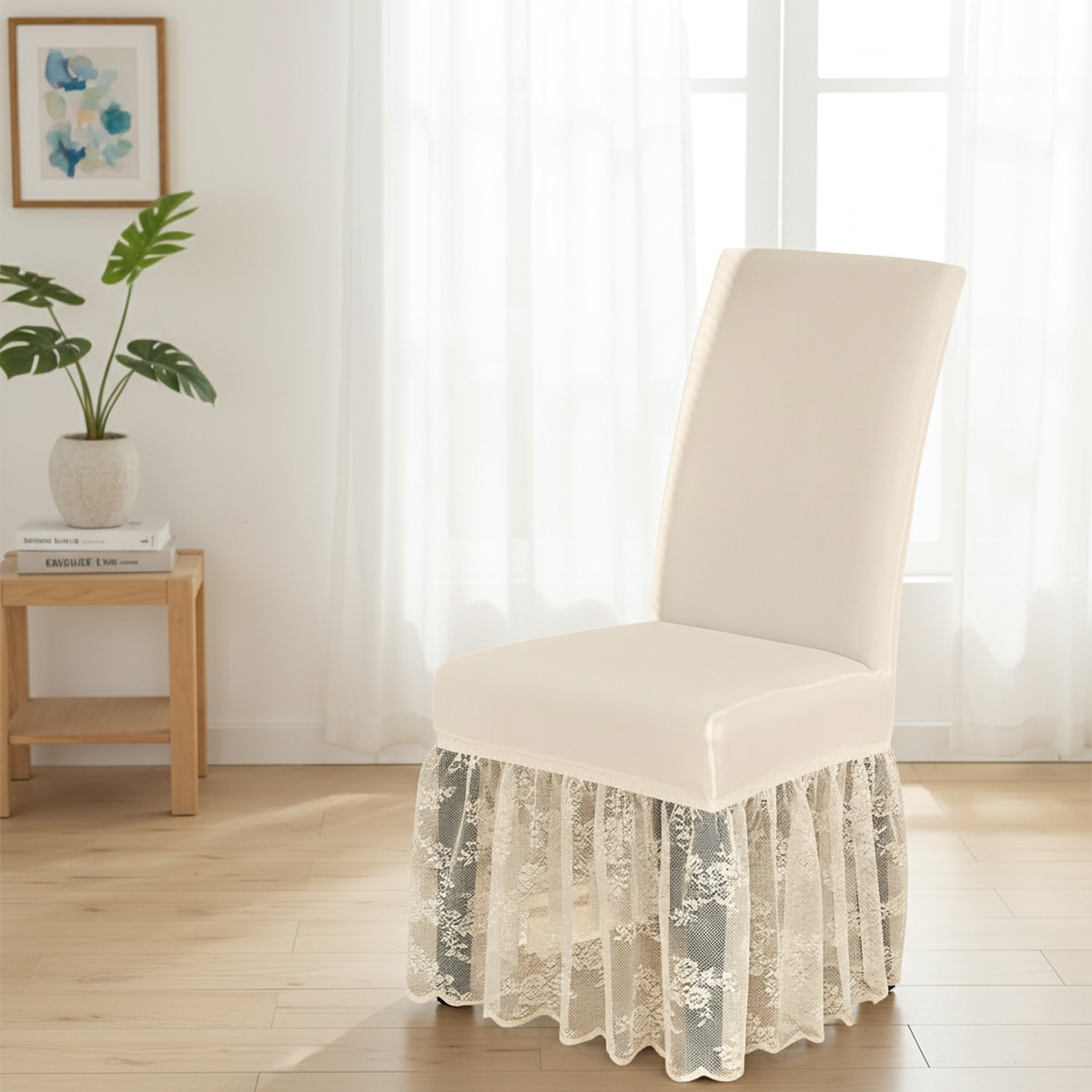 Elegant and durable milk silk chair cover