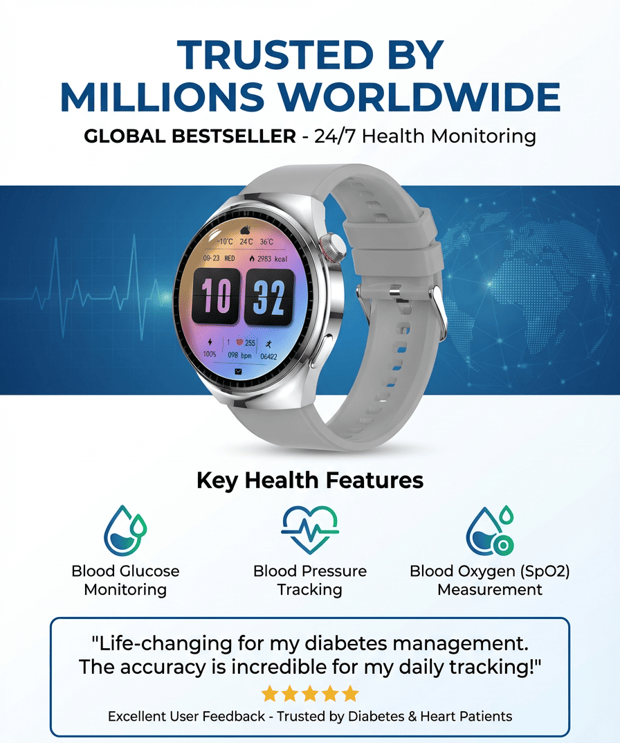 【Recommended by MDs!】The Newest Smart Health Watch！US Technology: 10 Years Ahead of China！