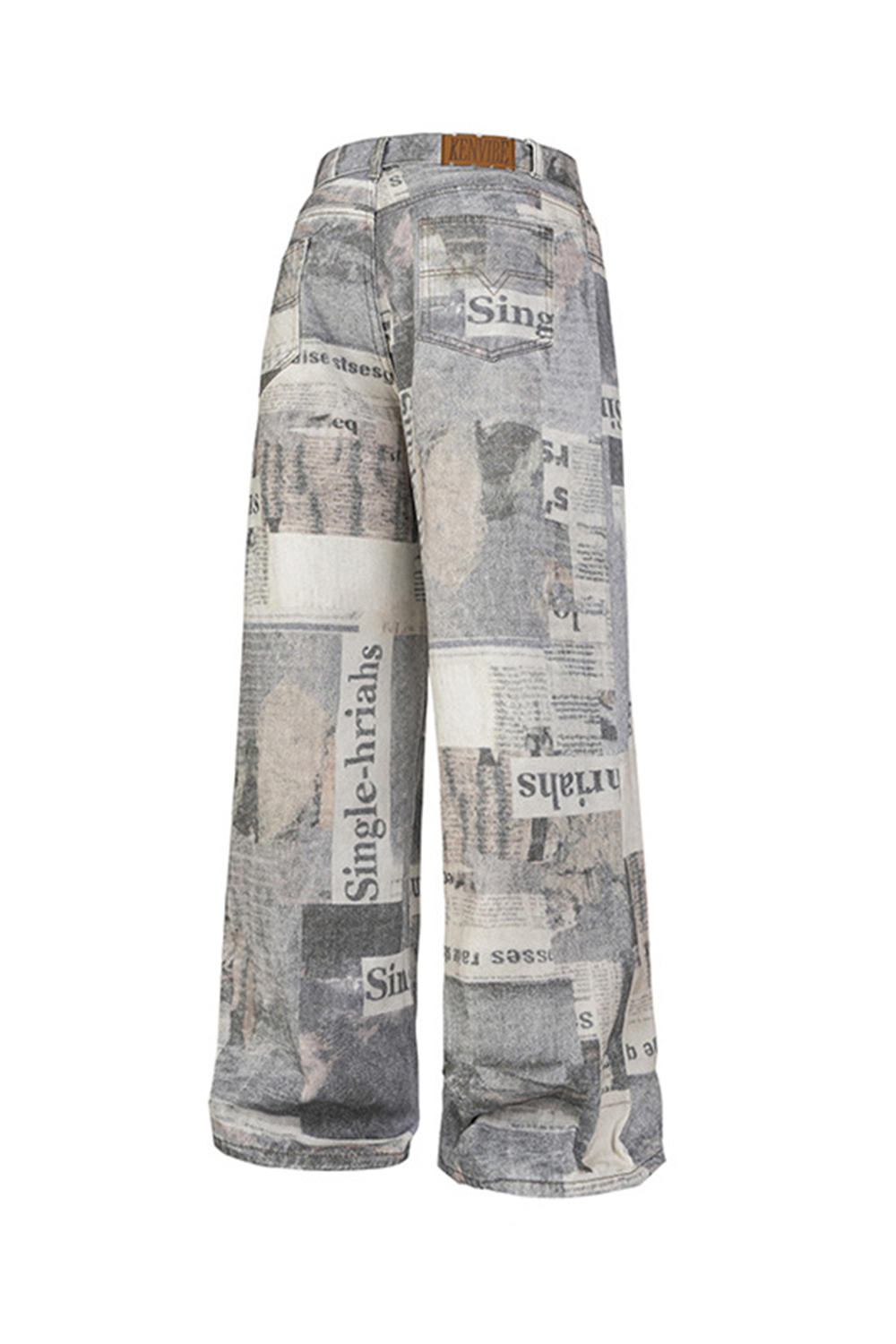 Print Pants Wide-Leg Jeans Loose Men Pants