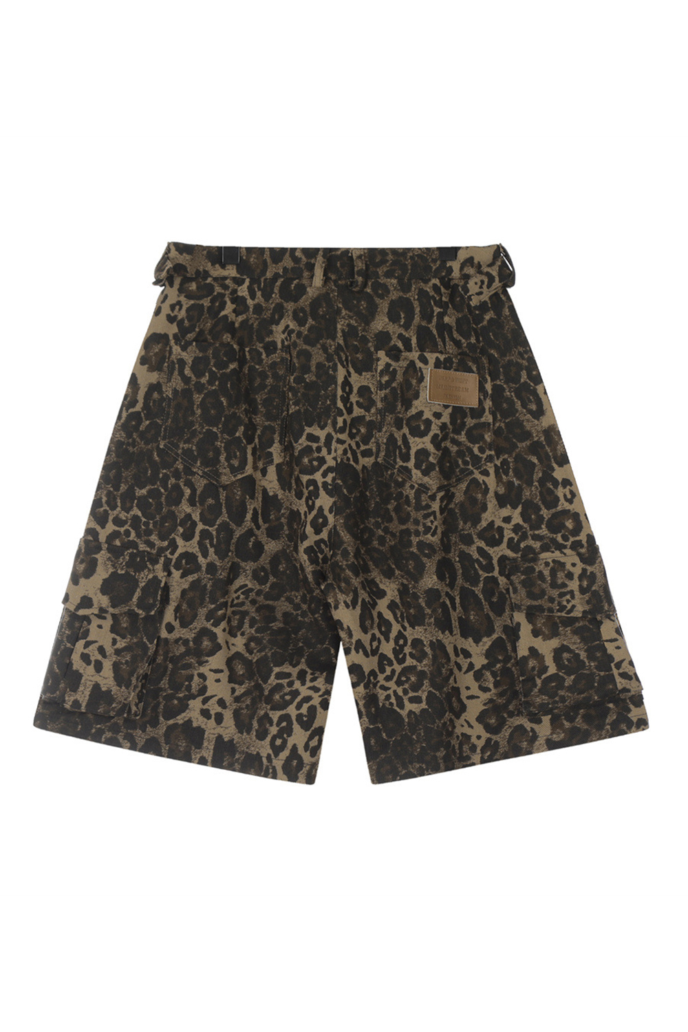 Cargo Shorts Leopard Loose Men Knee Denim Shorts