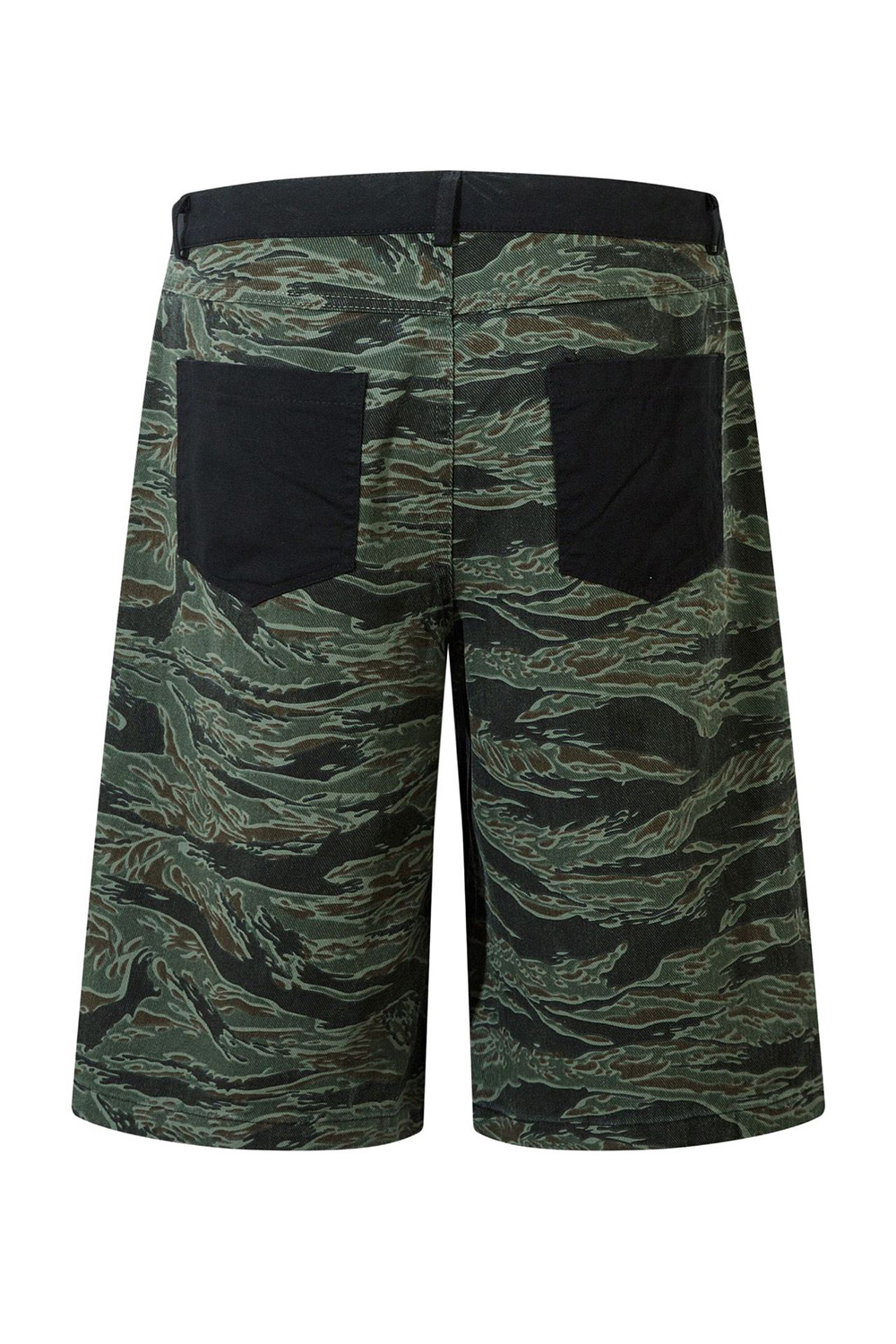Camouflage Shorts Colorblock 2 in 1 Loose Men Knee Shorts
