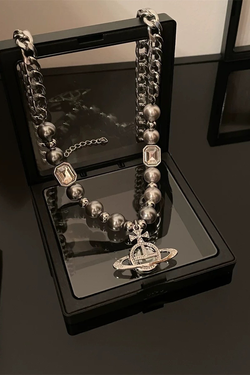 Constellation Saturn Hip Hop Pendant Necklace for Men