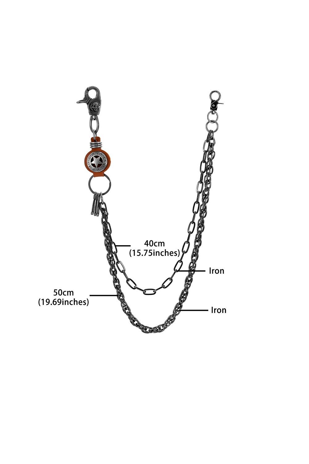 Vintage Gothic Hip Hop Punk Waist Belt Chain for Men