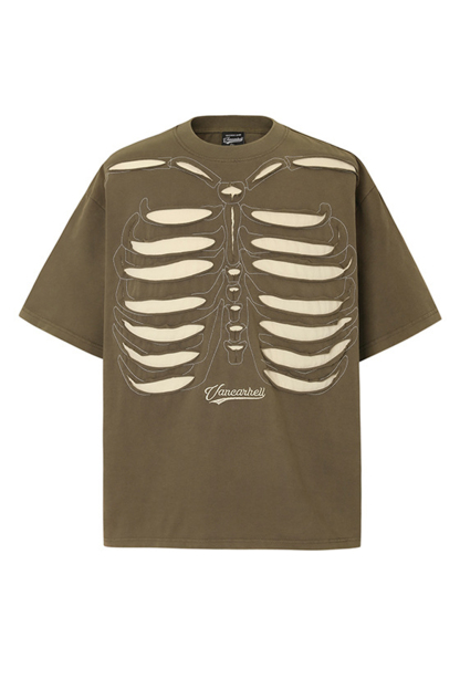 Skeleton Punk Vacation Street Tee For Men