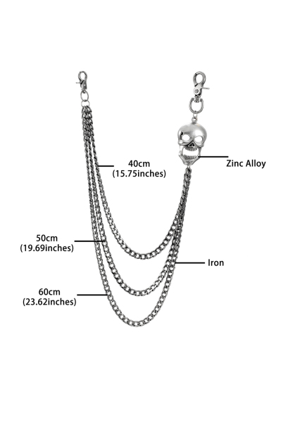 Hip Hop Waist Belt Chain Skull for Men