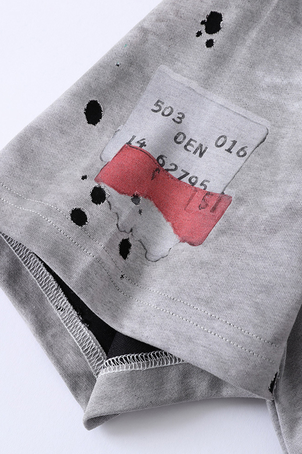 Print T-Shirt Washed Tee For Men