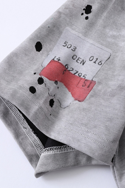 Print T-Shirt Washed Tee For Men