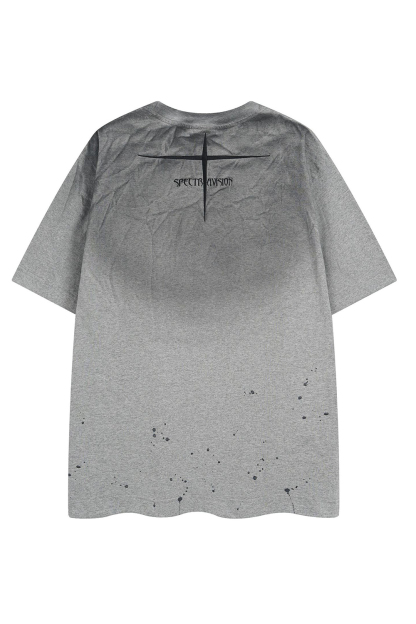 Vacation Vintage Cross T-Shirt Washed Tee For Men