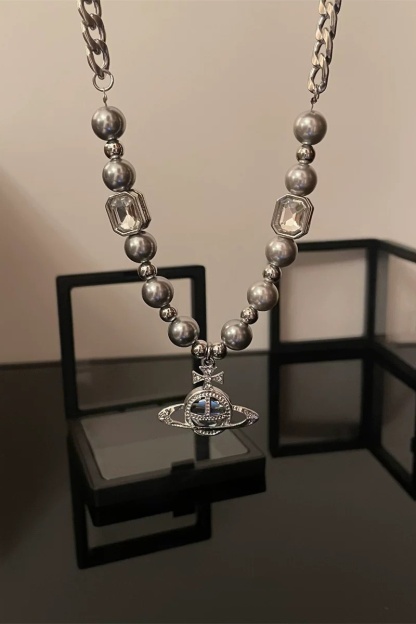 Constellation Saturn Hip Hop Pendant Necklace for Men