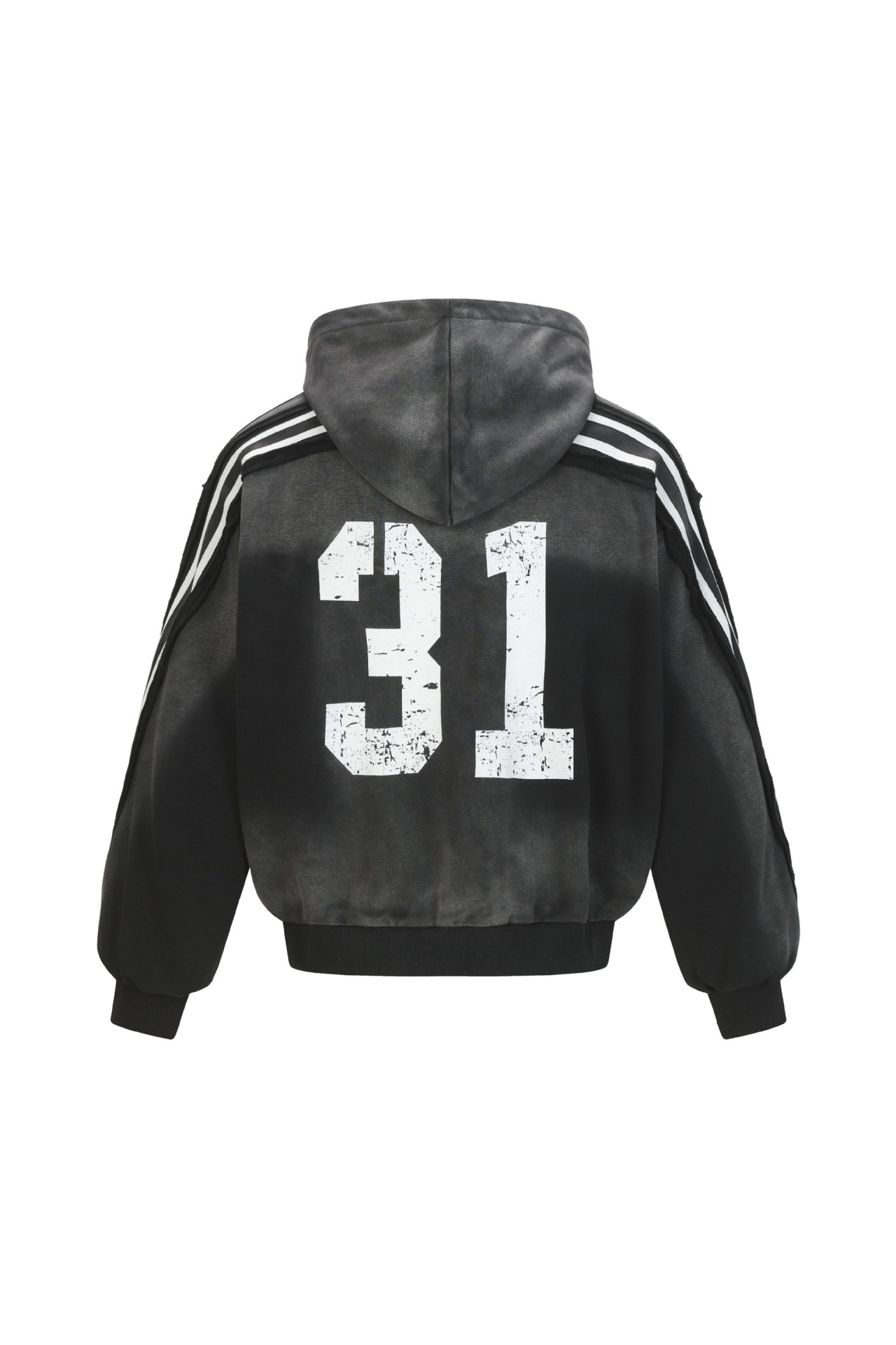Hoodie Jacket Black Tie Dye Zip up Hoodie Long Sleeve 