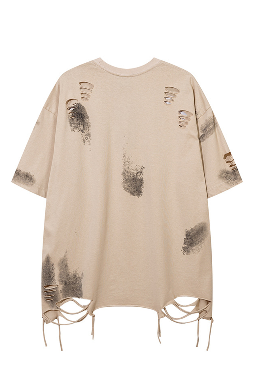 Letter Ripped Chain Vacation Street Tee For Men