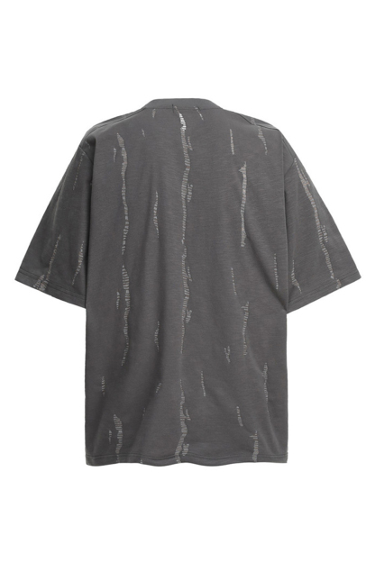 Cut Through Design Vacation Street Print Tee For Men