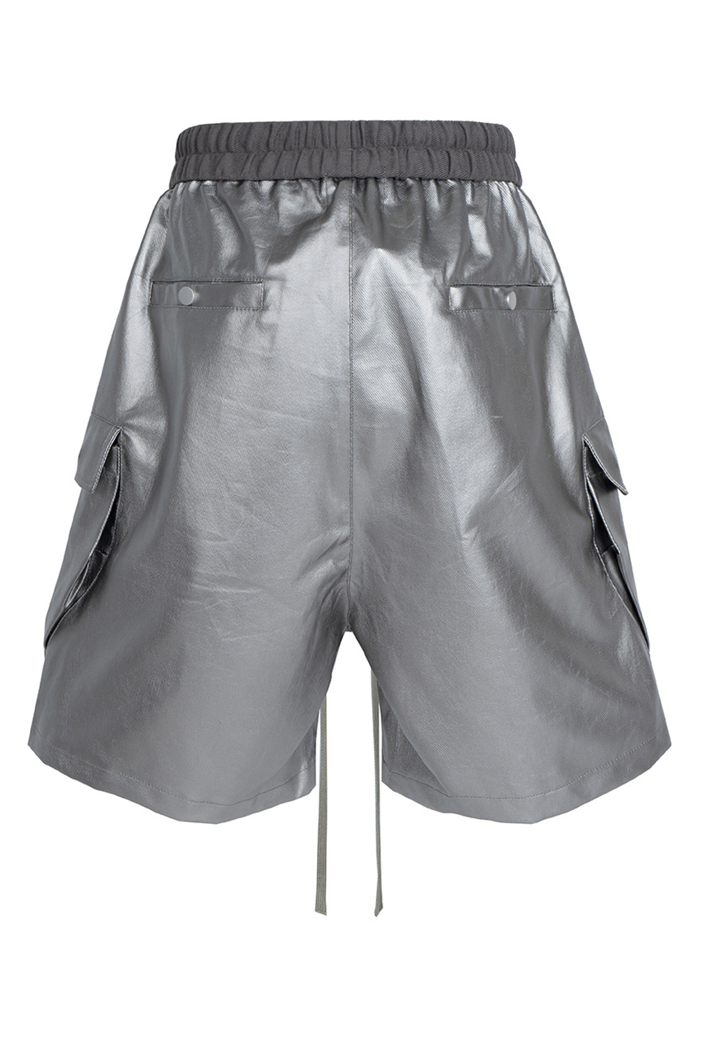 Sweat Shorts Matte Coating Loose Men Knee Shorts