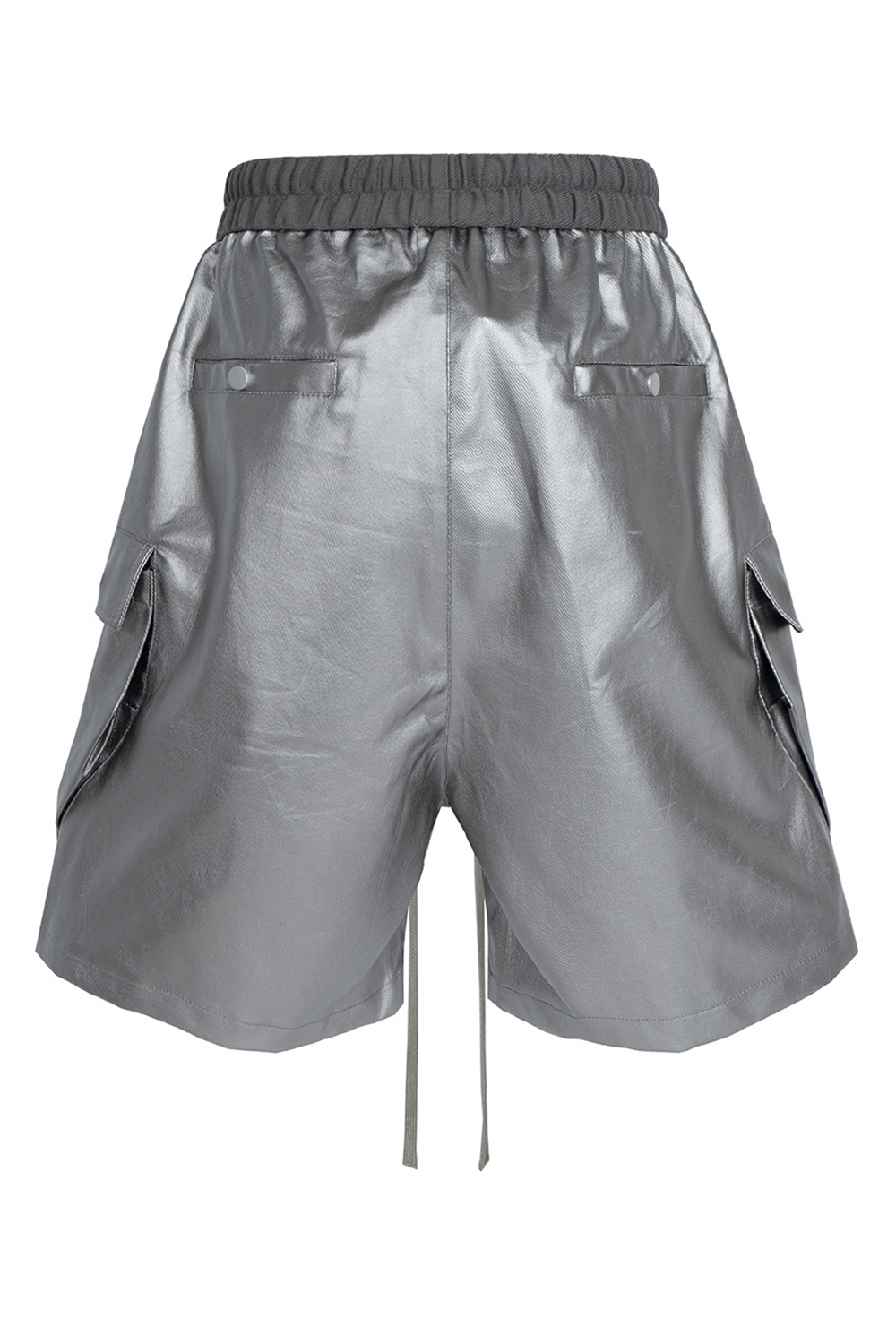 Sweat Shorts Matte Coating Loose Men Knee Shorts