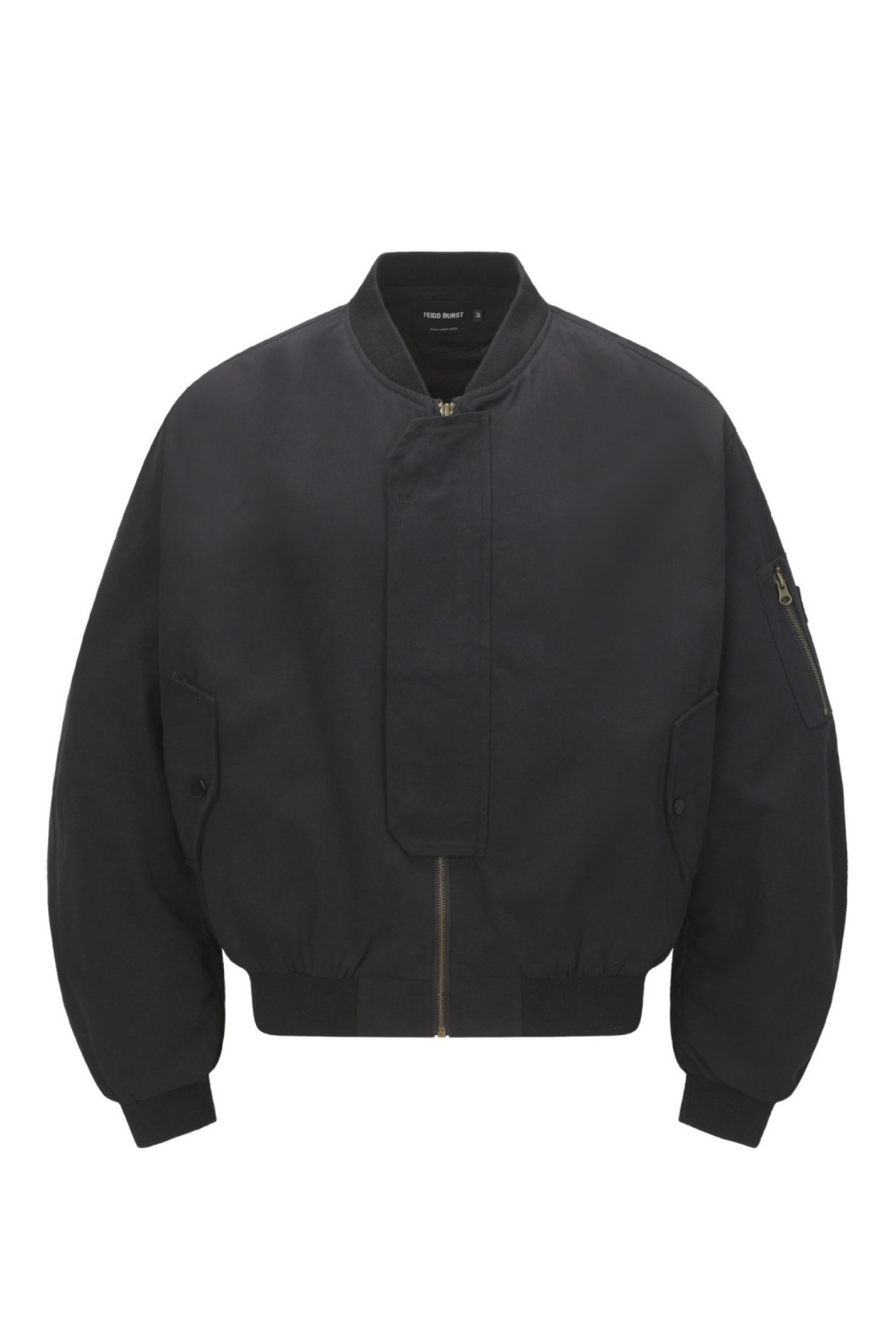 Bomber Jacket Black Graffiti Zip up Long Sleeve