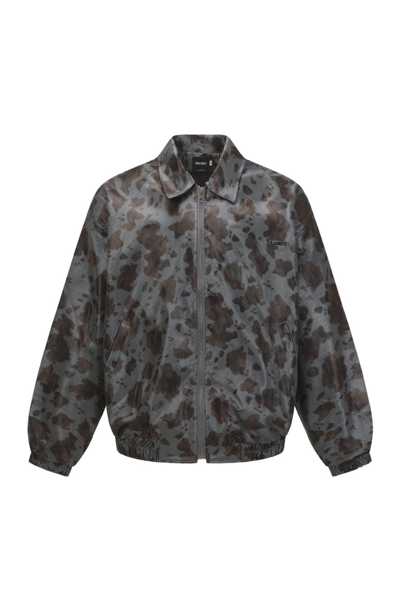 Bomber Jacket Black Graffiti Zip up Long Sleeve