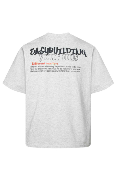 Cat Letter Vacation Street Print Tee For Men