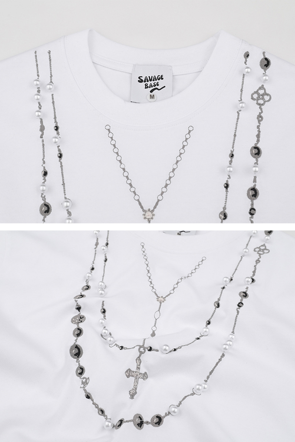 Chain Cross Vacation Street Tee For Men