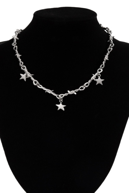 Vintage Gothic Hip Hop Punk Star Pendant Necklace for Men
