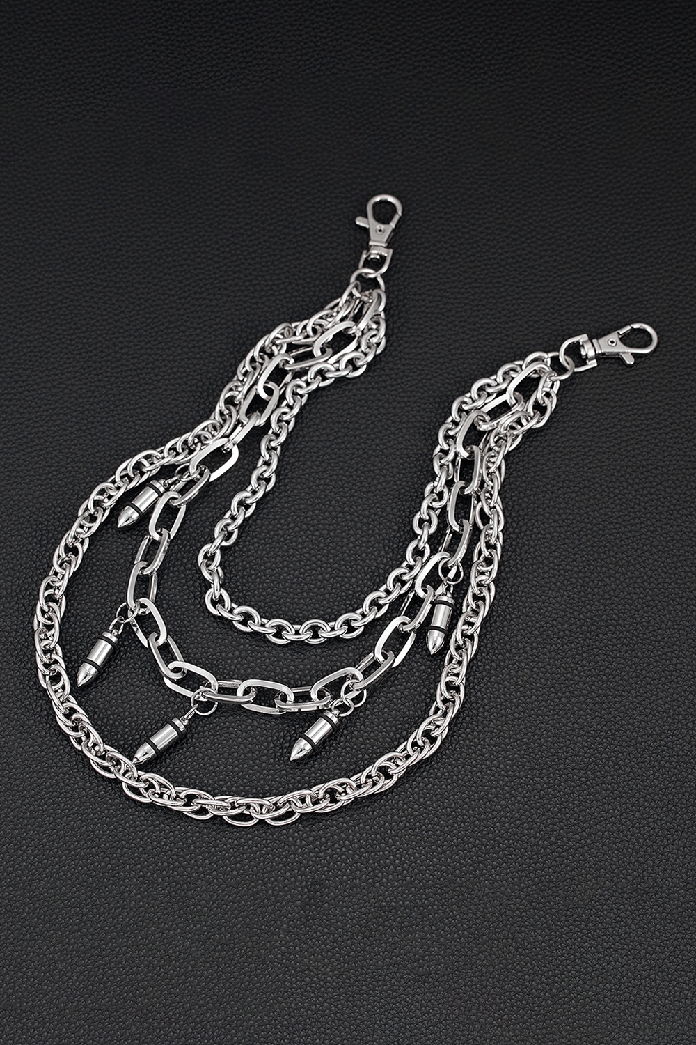 Hip Hop Waist Belt Chain Bullet-Shaped for Men