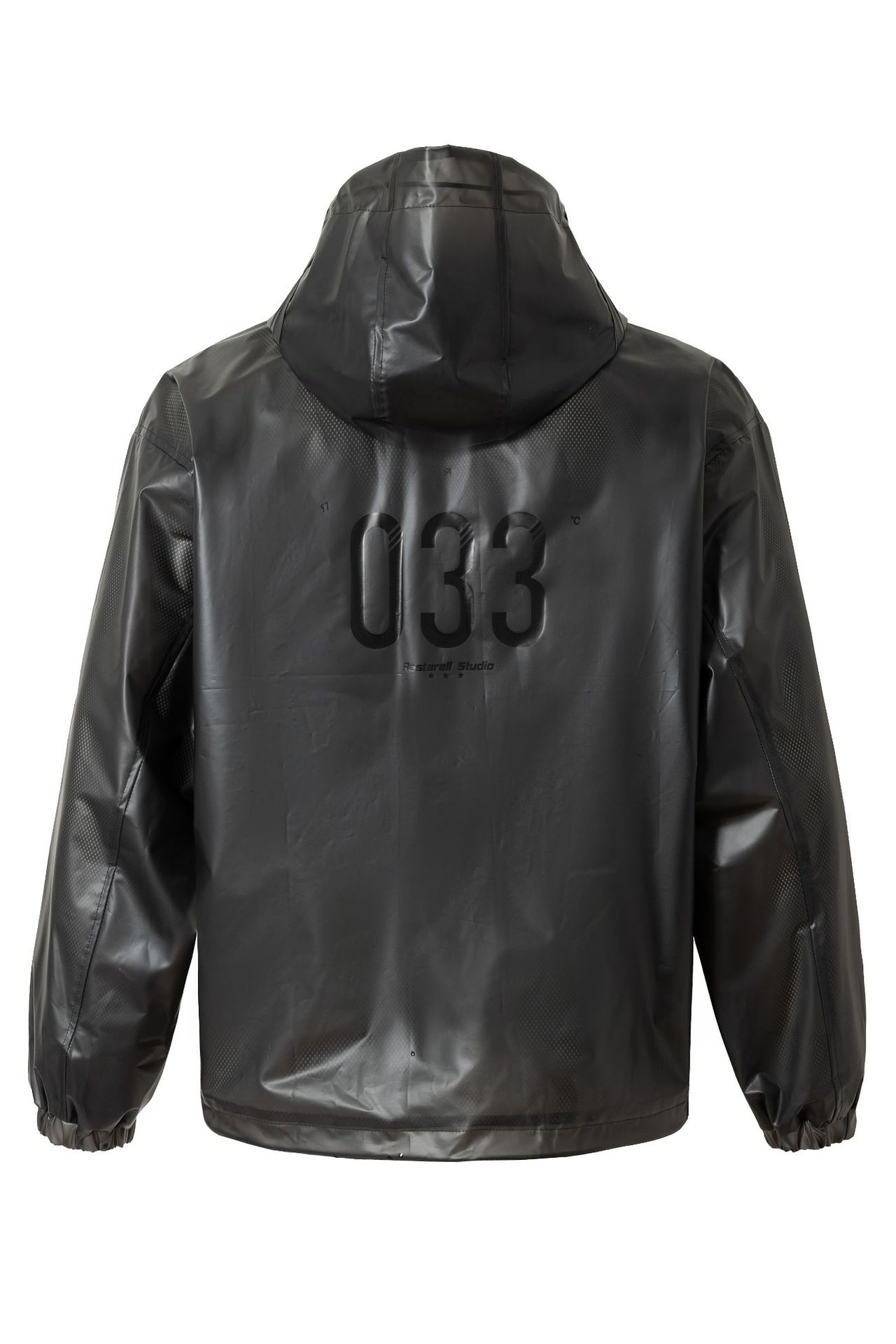 Waterproof Jacket Black Hoodie Zip up Long Sleeve 