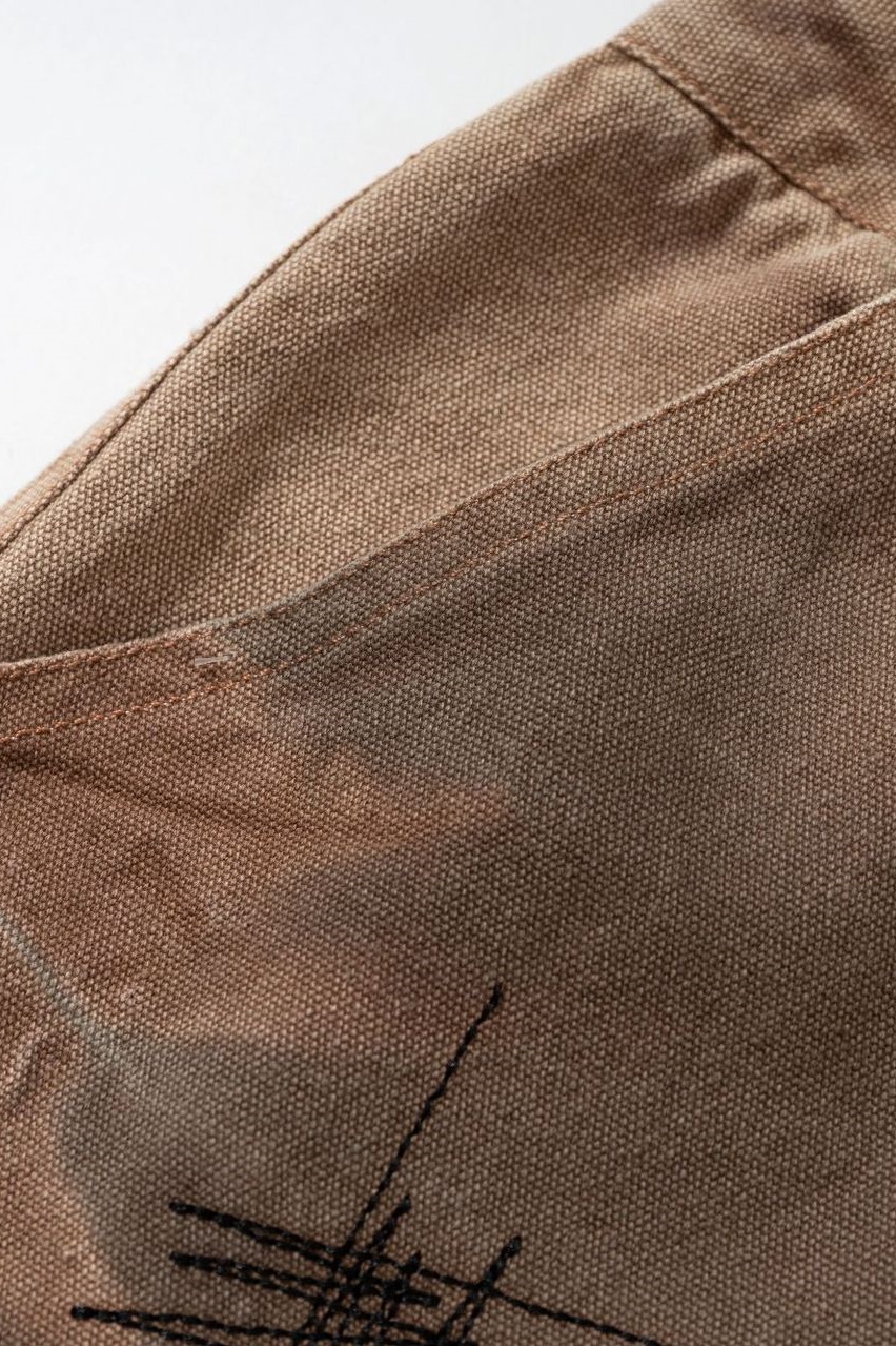 Cargo Pants Jeans Print Loose Wide-Leg Vintage Pants 