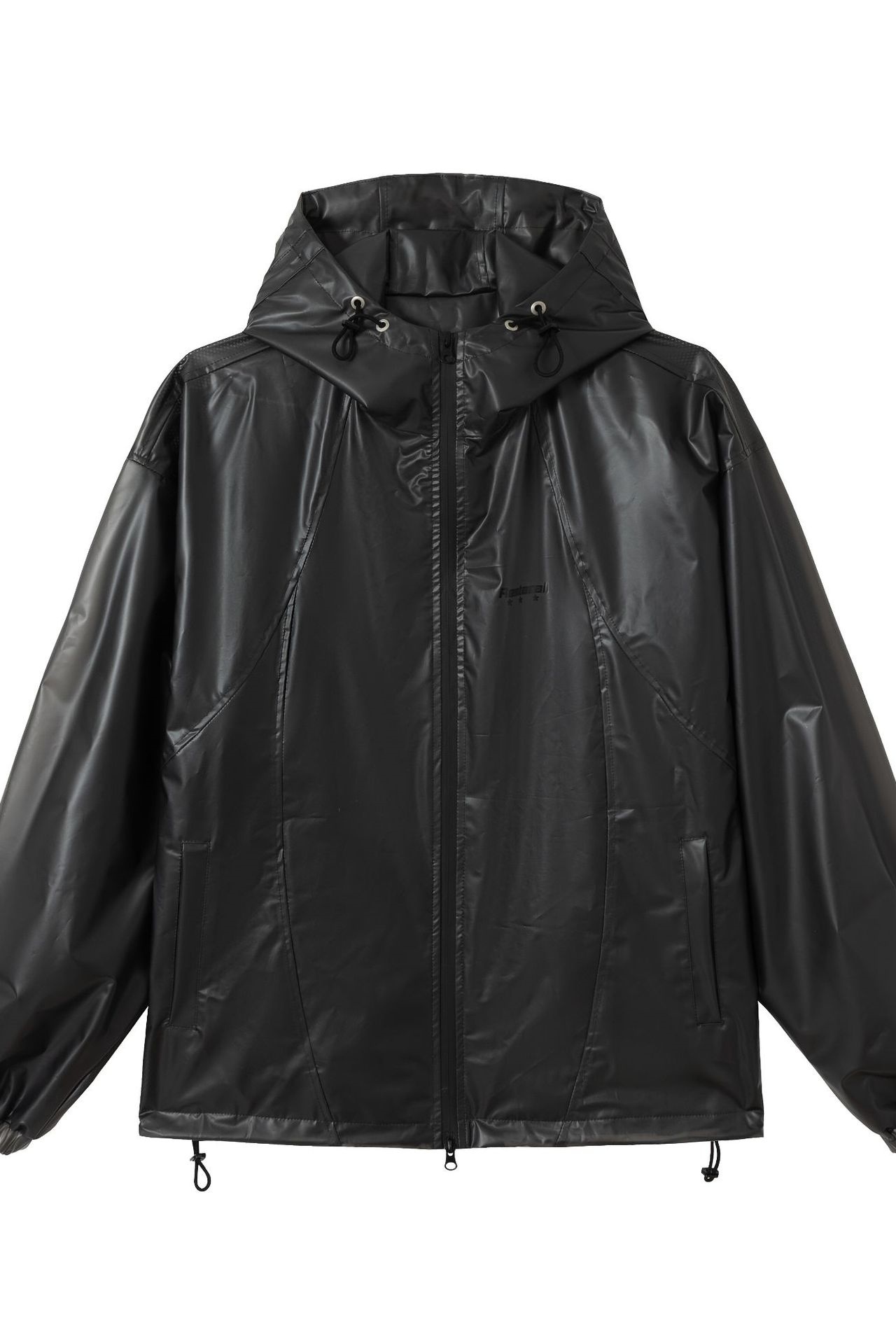 Waterproof Jacket Black Hoodie Zip up Long Sleeve