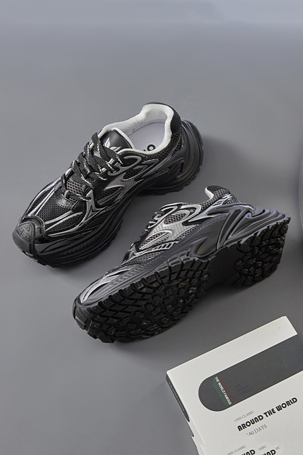 Tire Sole Clunky Sneaker Dirty Sports Damp Shoes for men