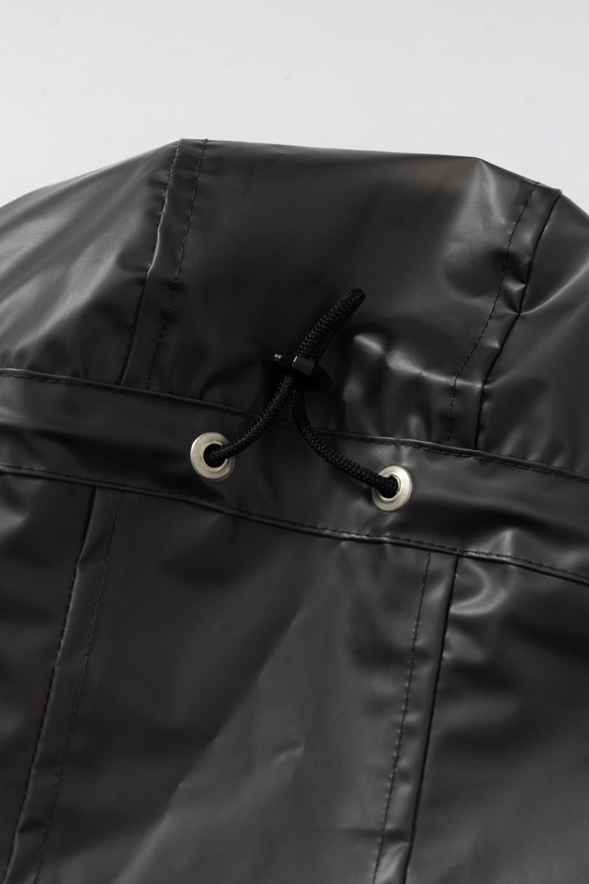 Waterproof Jacket Black Hoodie Zip up Long Sleeve