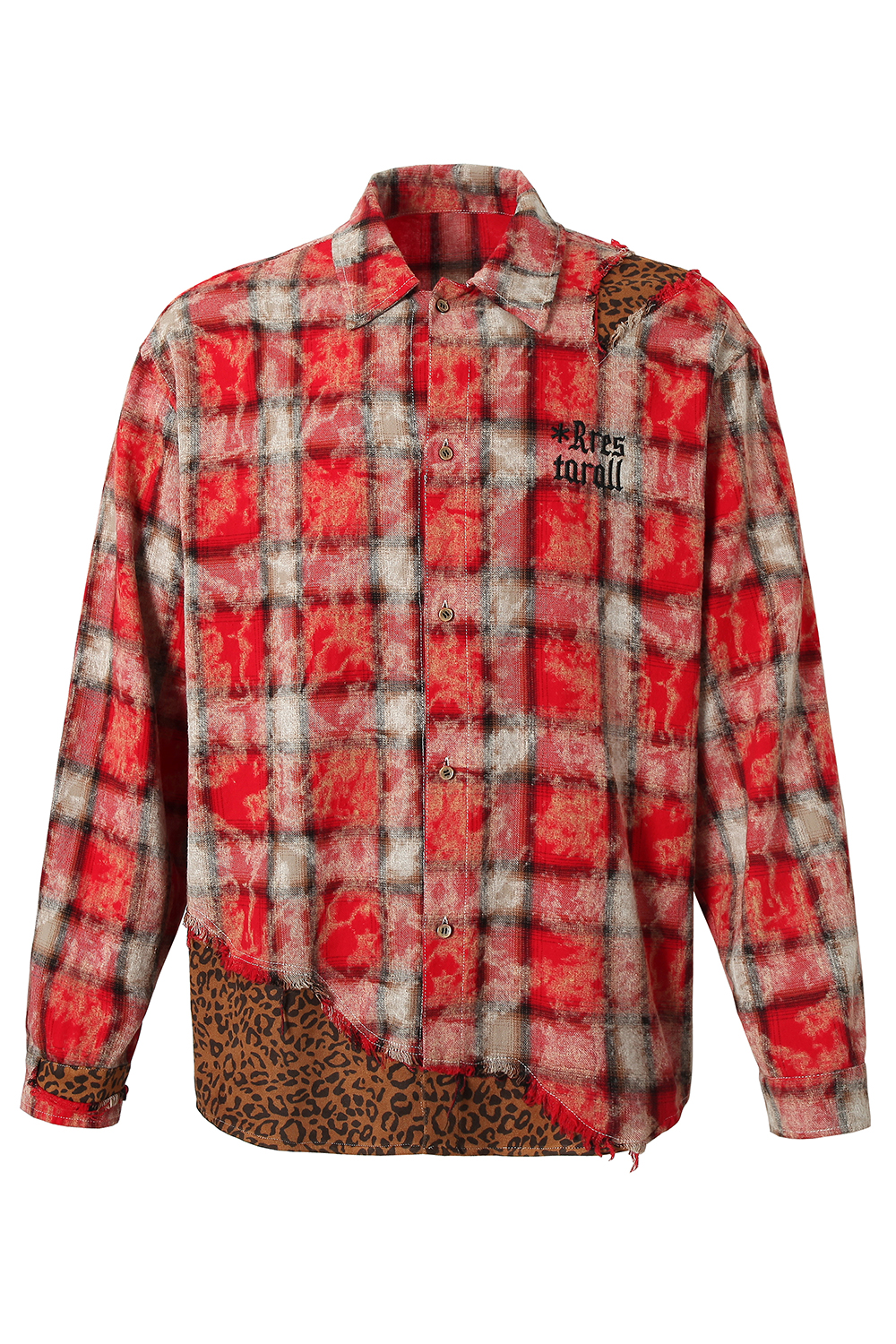 Jacket Shirt Red Plaid Unisex Long Sleeve Top 