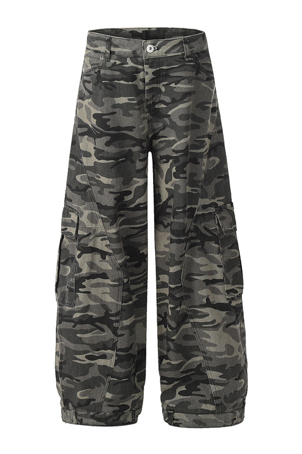 Camouflage Cargo Pants Wide-Leg Jeans Loose Men Pants