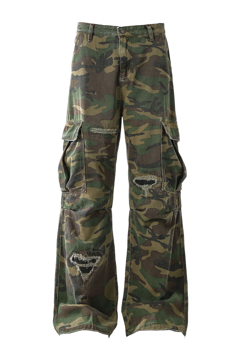 Cargo Pants Washed Jeans Loose Men Pants