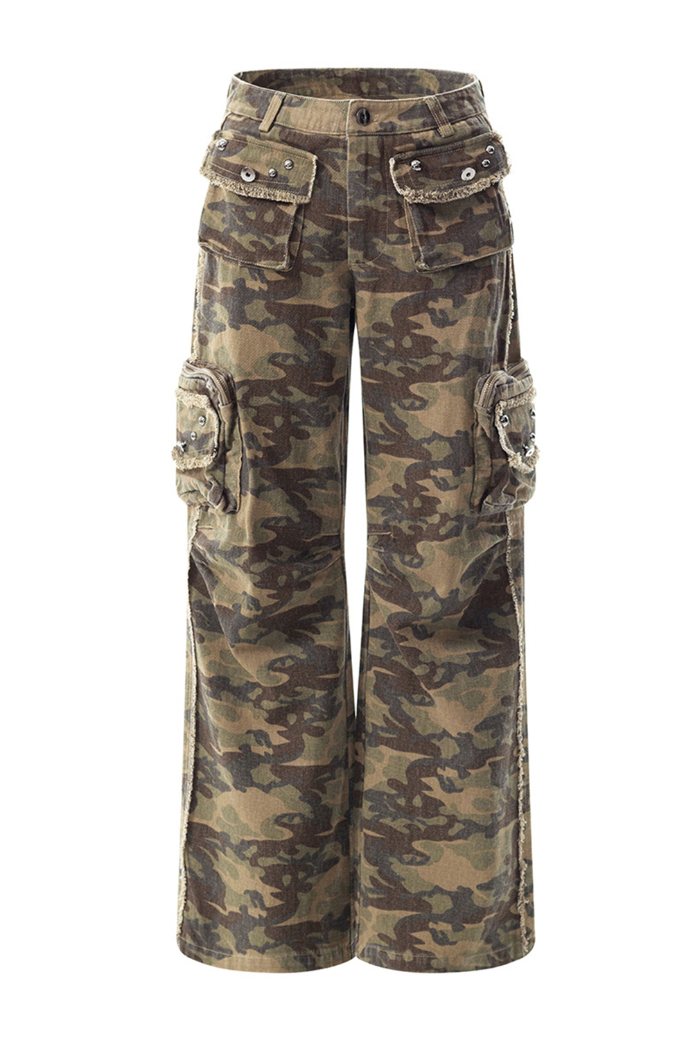Cargo Pants Washed Jeans Loose Men Pants 